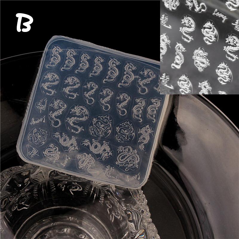 

Силиконовые аксессуары для ногтей Форма для резьбы Узор дракона Феникс Бабочка Форма для штамповки Пластина для ногтей Трафареты Инструменты для маникюра своими руками