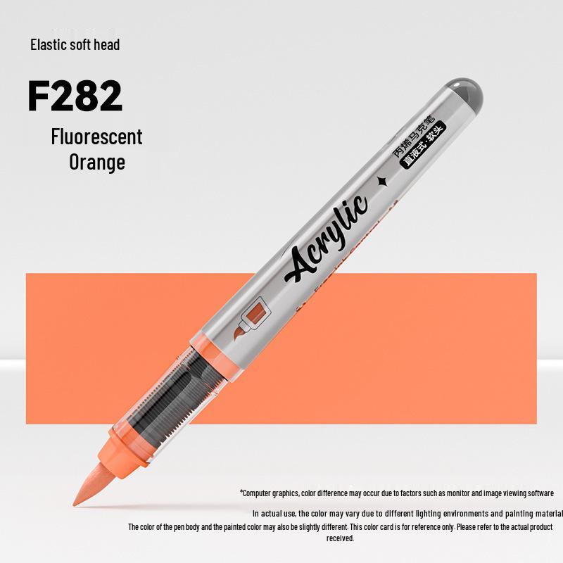 Soft Tip Acrylic Marker - 120 Colors, Single Piece, Opaque, Stackable Paintbrush