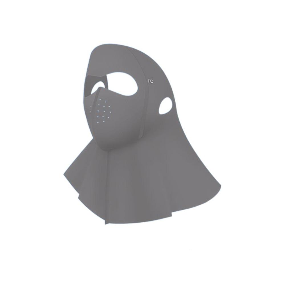 

UPF 50+ Full-Face Sunscreen Veil Summer Neck Wrap Cover Sunshade Ice Silk Face Cover Cycling темно серый