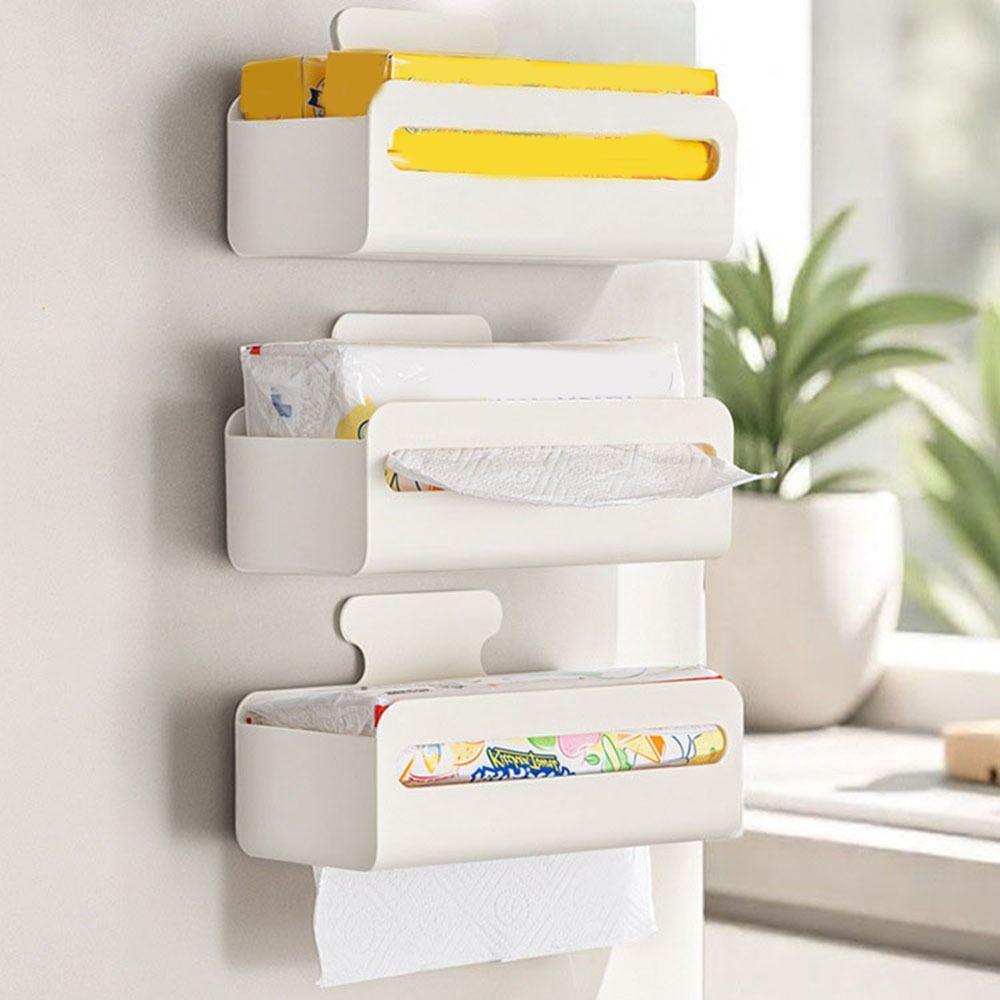 Large Capacity Magnetic Storage Box Wall Mounted Refrigerator Organizer for Napkin