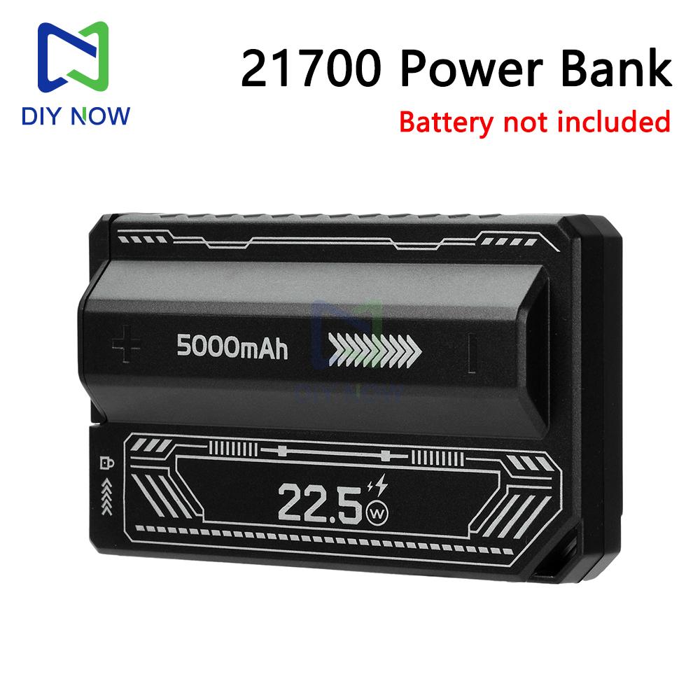 PD 20W Power Bank Casing Fiber Optic Ups Uninterruptible Power Supply For 21700 Lithium Battery DIY Power Bank Battery Box