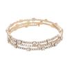 Bride full diamond multi-layer elastic bracelet multi-row cross opening winding bracelet claw diamond bracelet