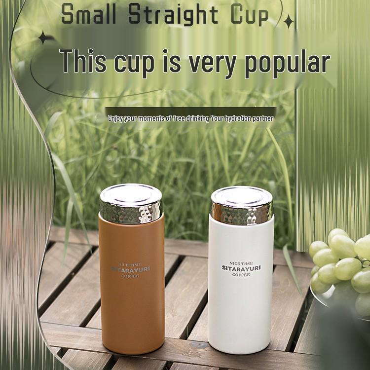 Compact Cute Girly Stainless Steel Thermos Cup - Mini Portable Water Bottle for Students