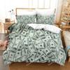 Money Print Duvet Cover KingQueen Size,Dollar Bills with The Portrait of Ben Franklin,Decorative Polyester Bedding Set