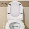 Toilet Cover with Quiet Close Technology Sturdy Anti-Shift Design Quick Release Secure Fit Toilet Lid