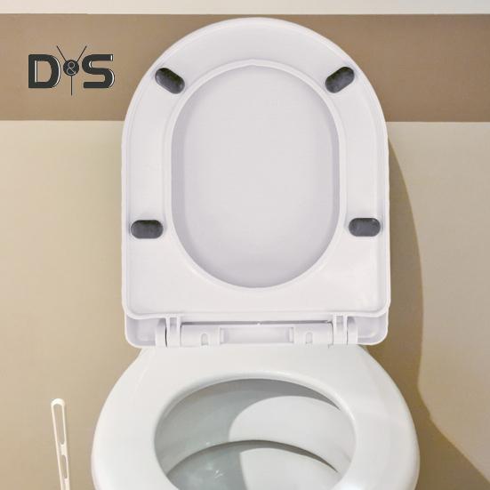 Toilet Cover with Quiet Close Technology Sturdy Anti-Shift Design Quick Release Secure Fit Toilet Lid