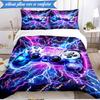 Electric Gaming Control 3pcs K-pop Music Group Bedding set,Ideal for Bedroom, Dormitory,Including Duvet Cover And 2pcs Pillowcases,Fan Gifts