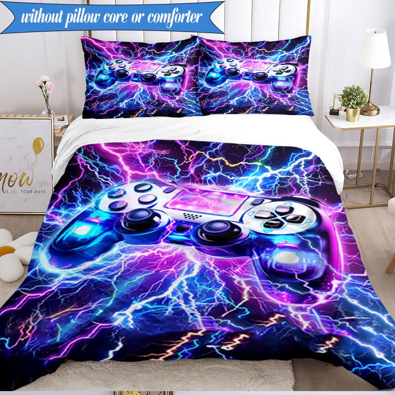 Electric Gaming Control 3pcs K-pop Music Group Bedding set,Ideal for Bedroom, Dormitory,Including Duvet Cover And 2pcs Pillowcases,Fan Gifts