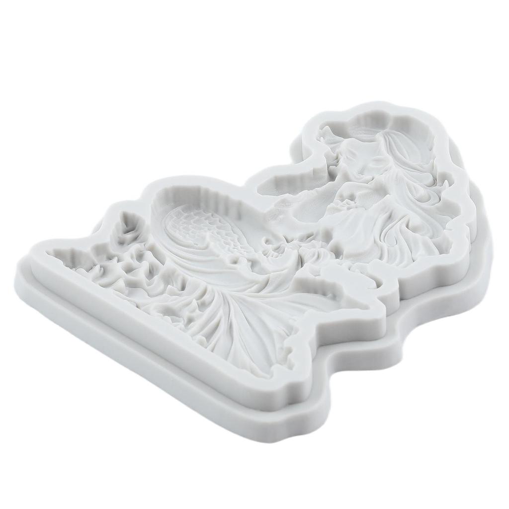 Silikonová forma mořská panna Formy na fondán mořská panna Nástroje na zdobení dortů Toppery na cupcaky Cukroví Cukrářství Gumpasta Polymerová hlína