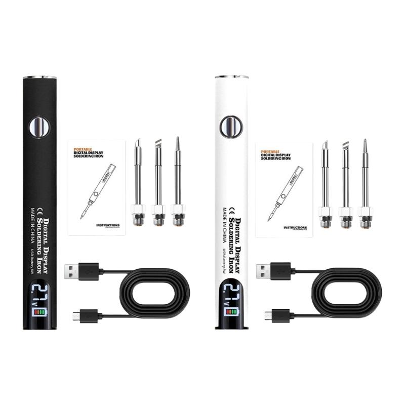Rechargeable USB Powered Welding Soldering Iron Featuring 3 Temperature Setting For Home Repair Model Making Enthusiasts