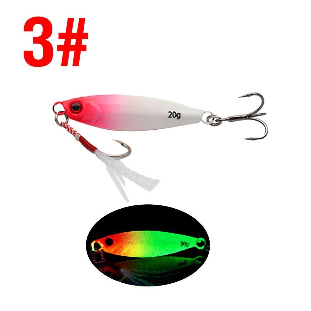 5Pcs 3D Eye Luminous Fishing Lures Hooks Crank Hook Artificial Fishing Bait Set  Beach Boat Fishing