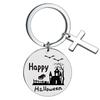 Stainless Steel Keychain Ghost Halloween Gift Keychain Backpack Pendant Stainless Steel Keychain for Backpack Bag Pendant
