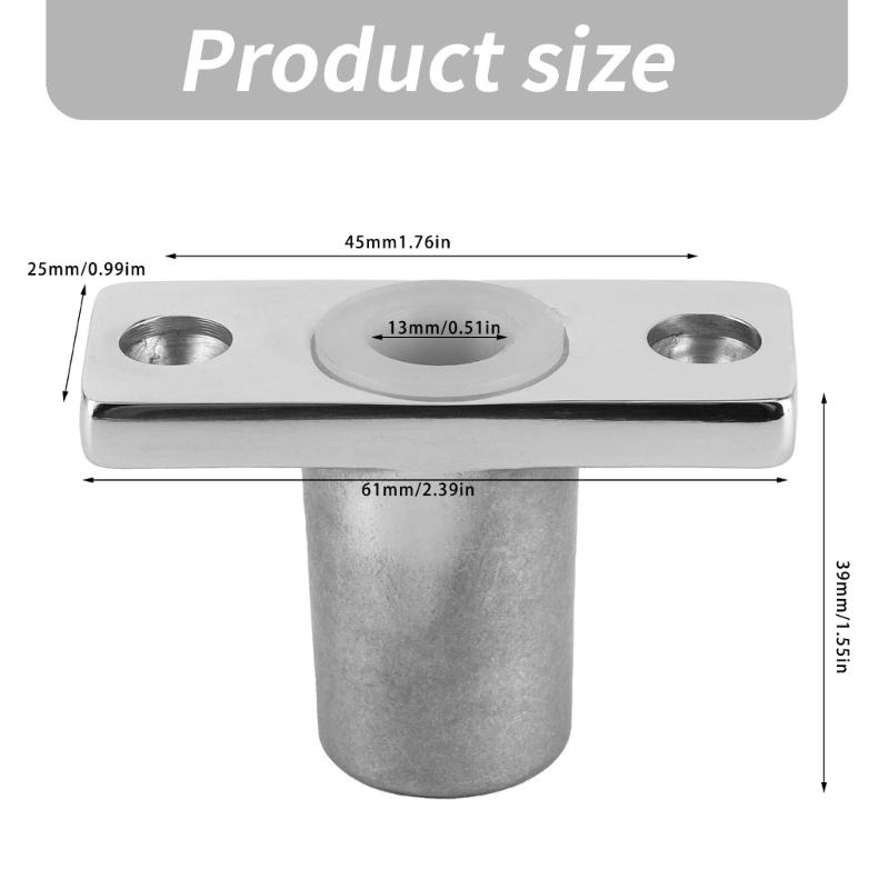 Polished T Type Holder Base Steel Marine Grade Mounting Bracket For