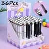 36 st Kawaii Pandaform Tecknad Rak Flytande Snabbtorkande Gelpenna Pappersvaror Skolkontorsmaterial Pris Gåva Skrivverktyg Semesterpresent Nej