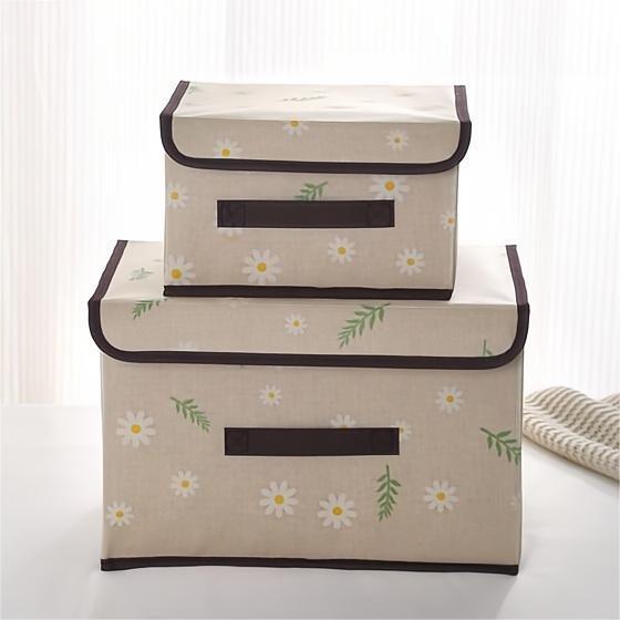 Large Capacity Foldable Non-Woven Fabric Storage Bin for Home Organization