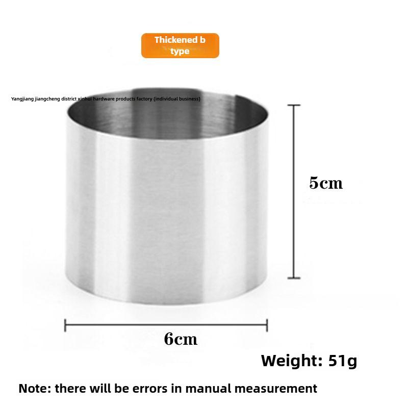 Stainless Steel Round Mousse Circle Seamless Dumplings Biscuits Cake Mold Four-piece Jelly Setting Mold Baking Tool