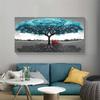 Blue Trees Aesthetic Canvas Paintings Prints Colourful Nordic Personalized Beautiful Tree Wall Posters Pictures Room Decor