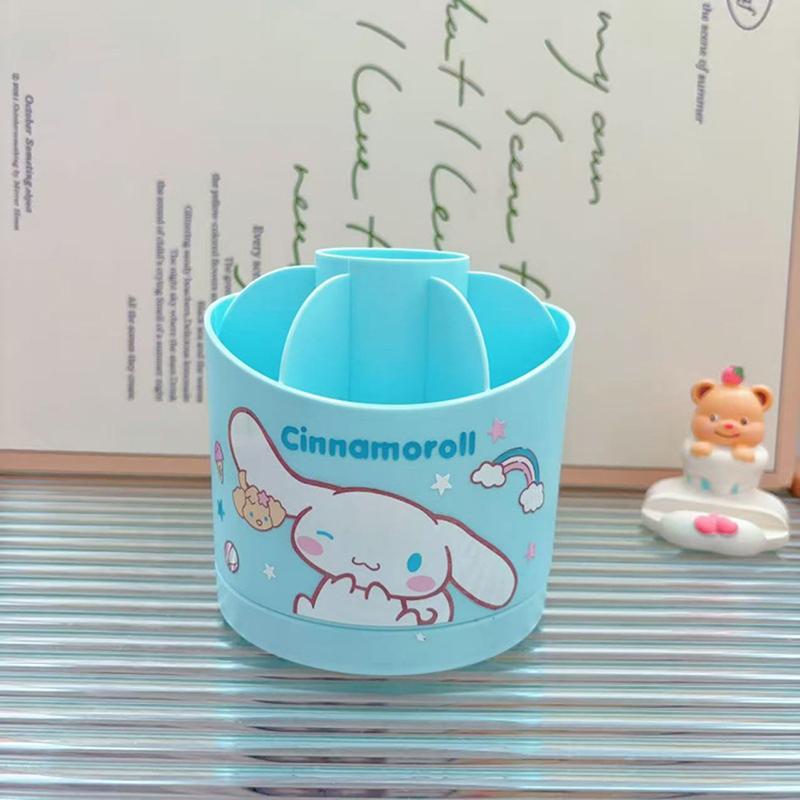 Sanrio Macaron Rotating Pen Holder Office Desktop Storage Box Kulomi Student Dormitory Desk Storage Pen Holder