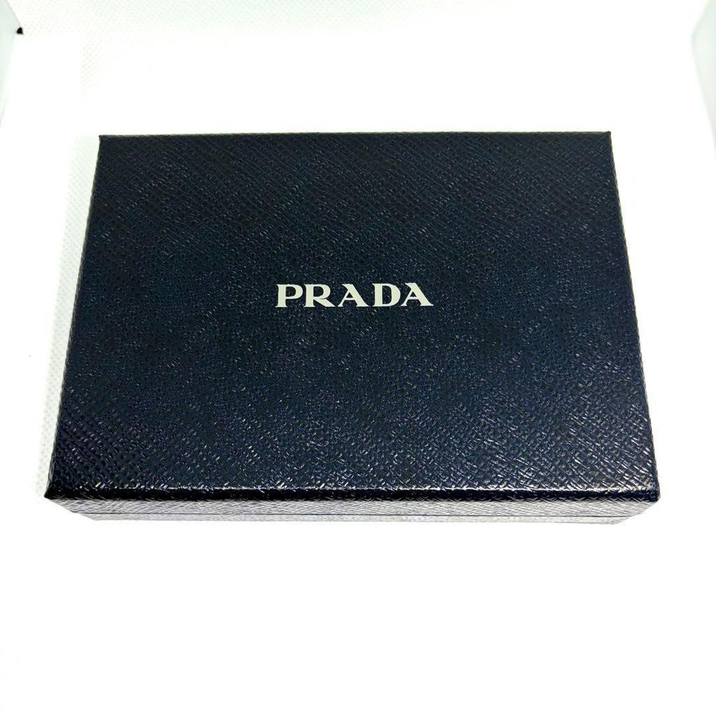 Used PRADA Saffiano Leather Card Case Pass Case