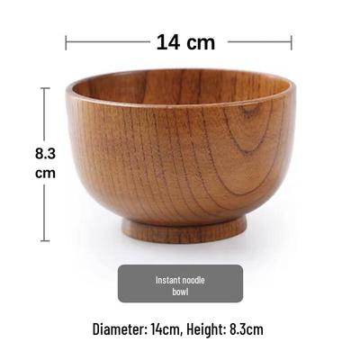 Japanese Style Solid Wood Dining Bowls
