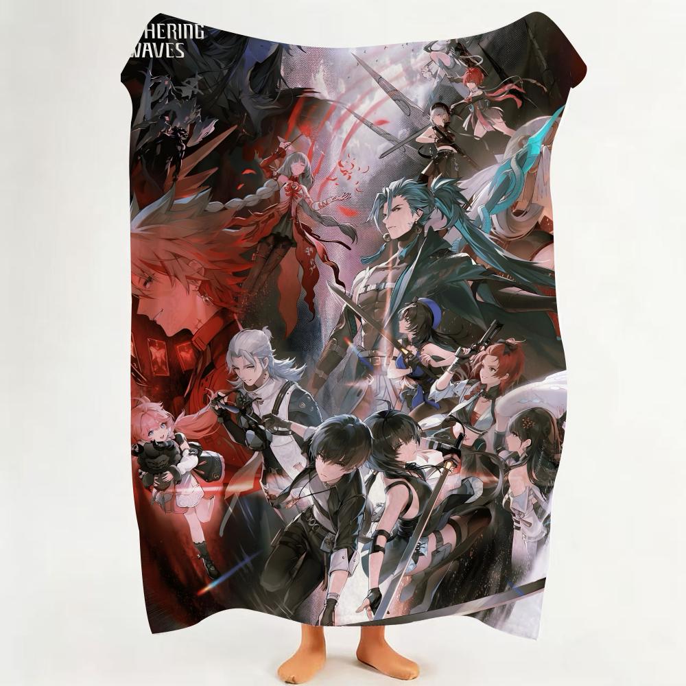 

Game W Wuthering W Waves Throw Flannel Throw Blanket Suitable for Sofa Living Room Bedroom 75cmx90cm
