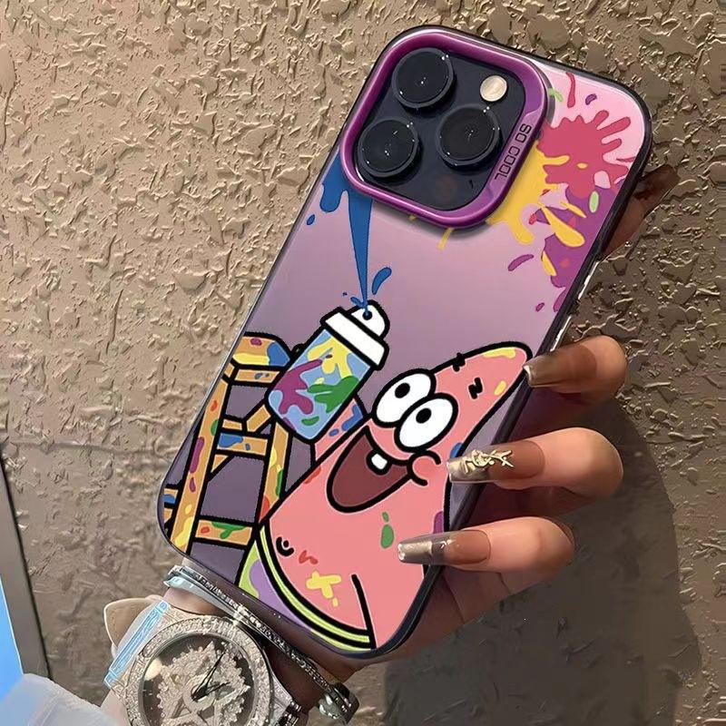 Suitable for Apple 16promax Mobile Phone Case Premium Sense 15/14/13 All-inclusive Huawei Graffiti Patrick Star Tide Brand