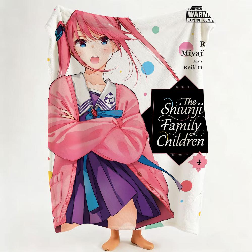 Anime The S Shiunji F Family C Children  Flannel  Blanket Suitable for Sofa Living Room Bedroom