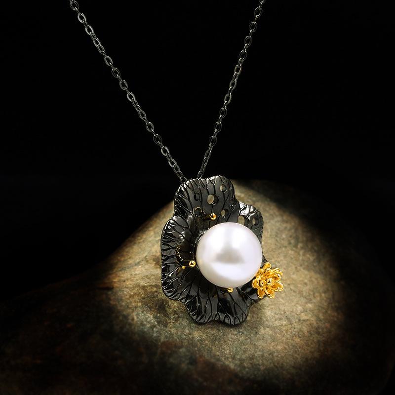 

Европейская и американская мода Колосья пшеницы Листья ивы Серьги с жемчугом Медная инкрустация ААА циркония Подвеска Изысканное универсальное ожерелье из черного золота