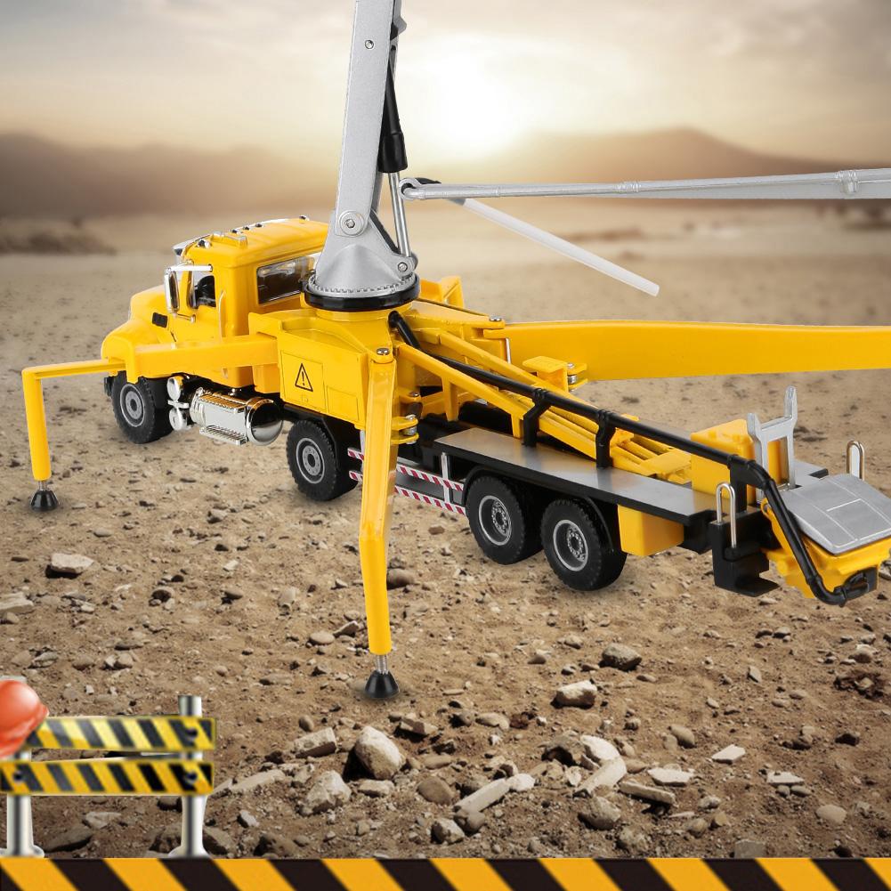 1/55 Concrete Pump Truck Model Engineering Car Alloy Vehicle Kids Toy Gift