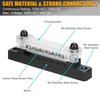 Negative Sammelschiene 12V, Marine Erdungsbatterie Sammelschiene Stromverteilerblock, mit 2x M6 Gewindestiften 6x M4 Schraubklemmen, für Automobil Auto Boot Wohnwagen