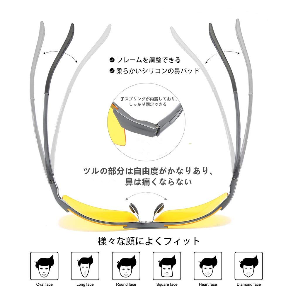 Polarized Sunglasses with Photochromic UV400 Protection for UV Night Driving Yellow for and Golf [DB] Function, Men, Protection, Sunglasses, Lenses,