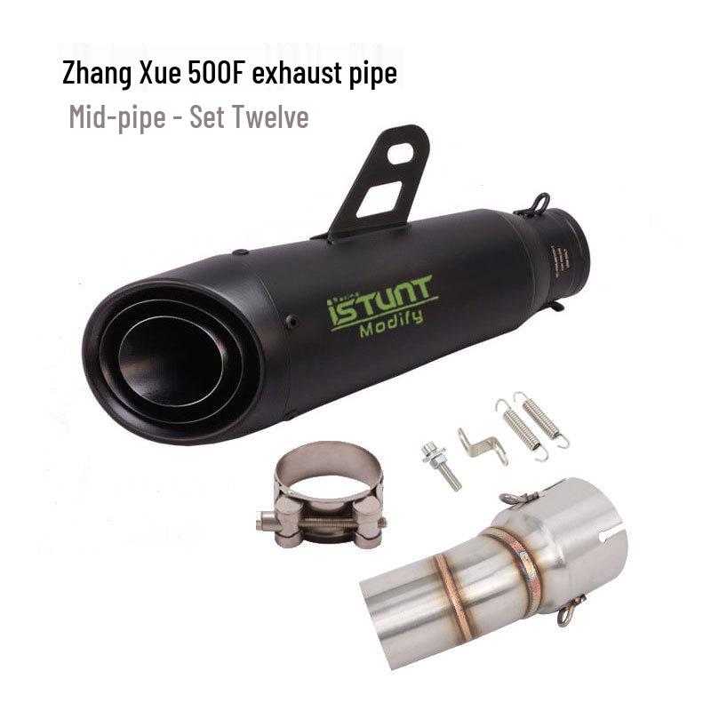 Zhangxue 500F Motorcycle Retro Mid-Pipe Tailpipe