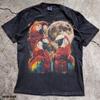 Red Macaw Full Moon T-Shirt, Tropical Bird Nature Tee