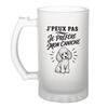Chope - PLANETEE - J'peux Pas Minimaliste (J'peux Pas Je Préfère Mon Caniche) - Givré - 470 Ml - Verre Trempé
