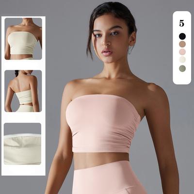 Damen Sport-BH, ärmellos, fürs Fitnessstudio, Laufweste, Workout, Tanktop, Fitnessstudio, Fitnessunterwäsche