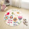 Cartoon Round Carpet Absorbent Floor Mat Diameter 100cm Non-Slip Polyester Rug