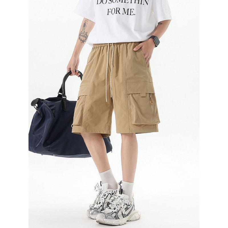Wassup Trendy Summer Retro Multi-Pocket Cargo Shorts Men's Street Style Loose Versatile Sports Shorts