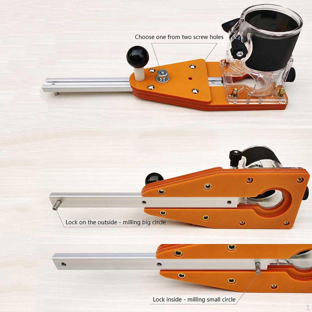 Circle Cutting Jig Woodworking Tool Accessory Clear Cover for Electric Hand