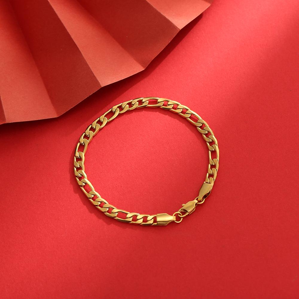 

Браслет и ожерелье из нержавеющей стали 18-каратного золота в океанском стиле - Сохраняющие цвет аксессуары для DIY-украшений в стиле Ins