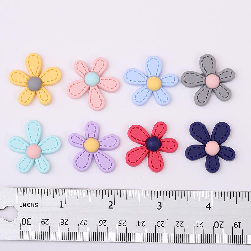 DIY Resin Five-Petal Flower Accessories for Hair and Phone Case Decoration