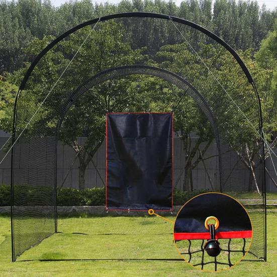 Baseball Backstop with Strike Zone Wear Resistant Simple Installation Batting Cage Backstop Softball Pitching Target