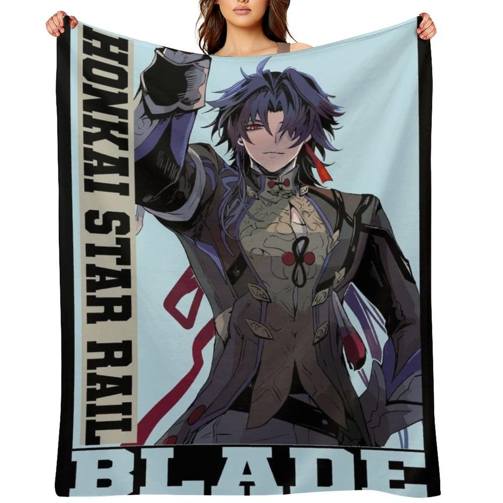 Blade - Honkai Star Rail Throw Blanket Decoratives Blankets For Sofas Tourist Cute Plaid Blankets