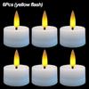 6/12pcs Flashing LED Candles Light Battery Powered Flickering Tea Light Flameless Fake Candles Birthday Wedding Party Decoration