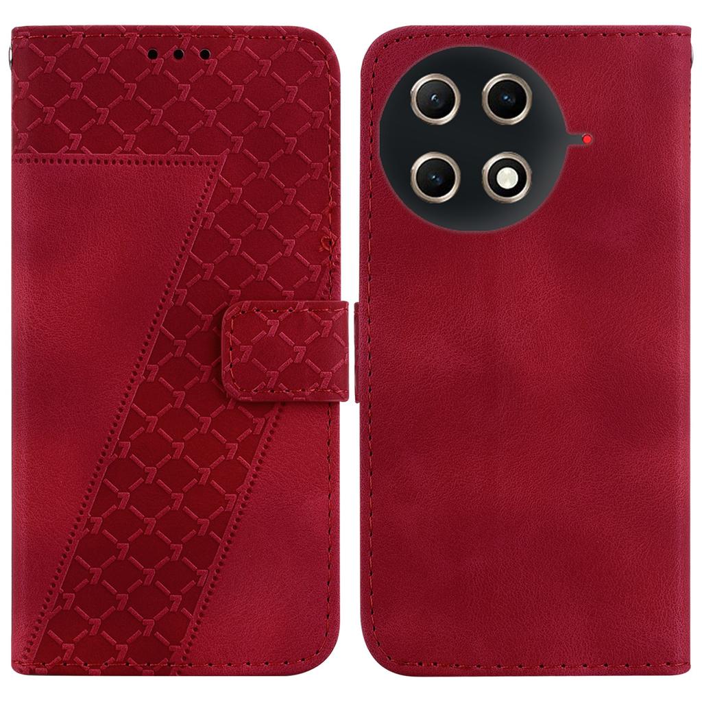 For TECNO Camon 30S 4G/30S Pro 4G Stand Case 7-Shaped Pattern Imprint Leather Phone Cover with Strap