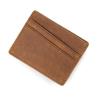 Jiameda Retro Leather RFID Card Holder & Coin Purse with Multi-Card Slots