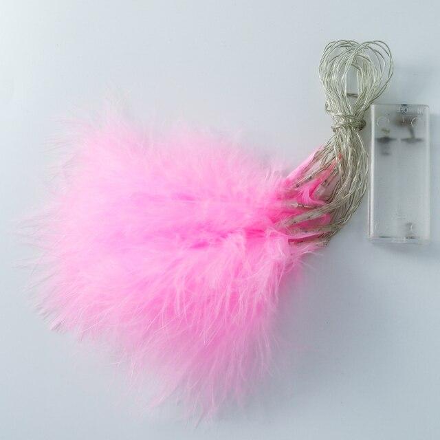 

Рождественские елочные гирлянды 2 м 10 светодиодных гирлянд с перьями, украшения для свадебной вечеринки, рождественские украшения для домашнего декора 2M 10LEDS