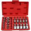 30-Piece Chrome Vanadium Steel Socket & Bit Set for Mechanics and Auto Repair