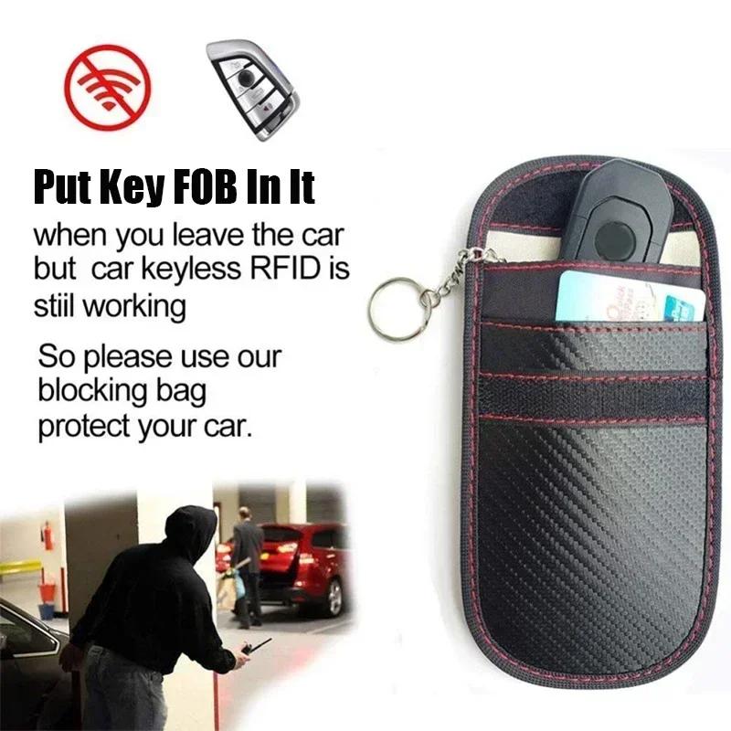 Car Key Signal Shielding Bag Anti-theft Key Bag RFID Electromagnetic Shielding Key Bag To Prevent Credit Card Demagnetization
