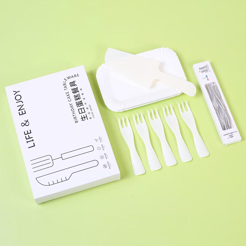 Disposable Birthday Cake Tableware Set