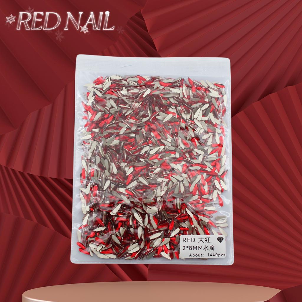 Pachet întreg de Crăciun de Anul Nou, mic, mare, roșu, fund plat, formă specială, diamant, artă pentru unghii, ornament pentru unghii, diamant roșu în formă specială